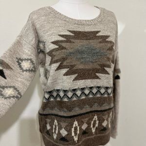 Aztec Print Sweater